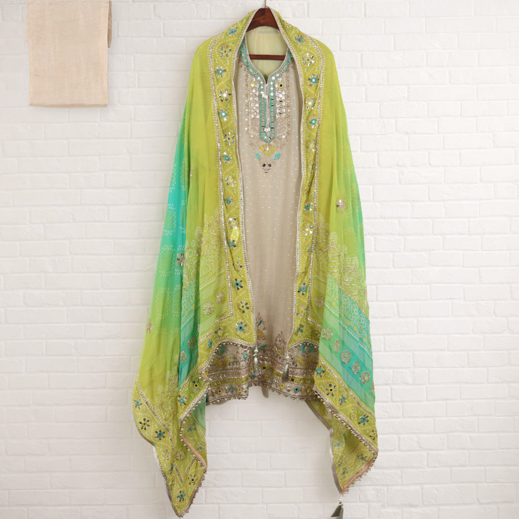 Semi Stitched Tissue Suit