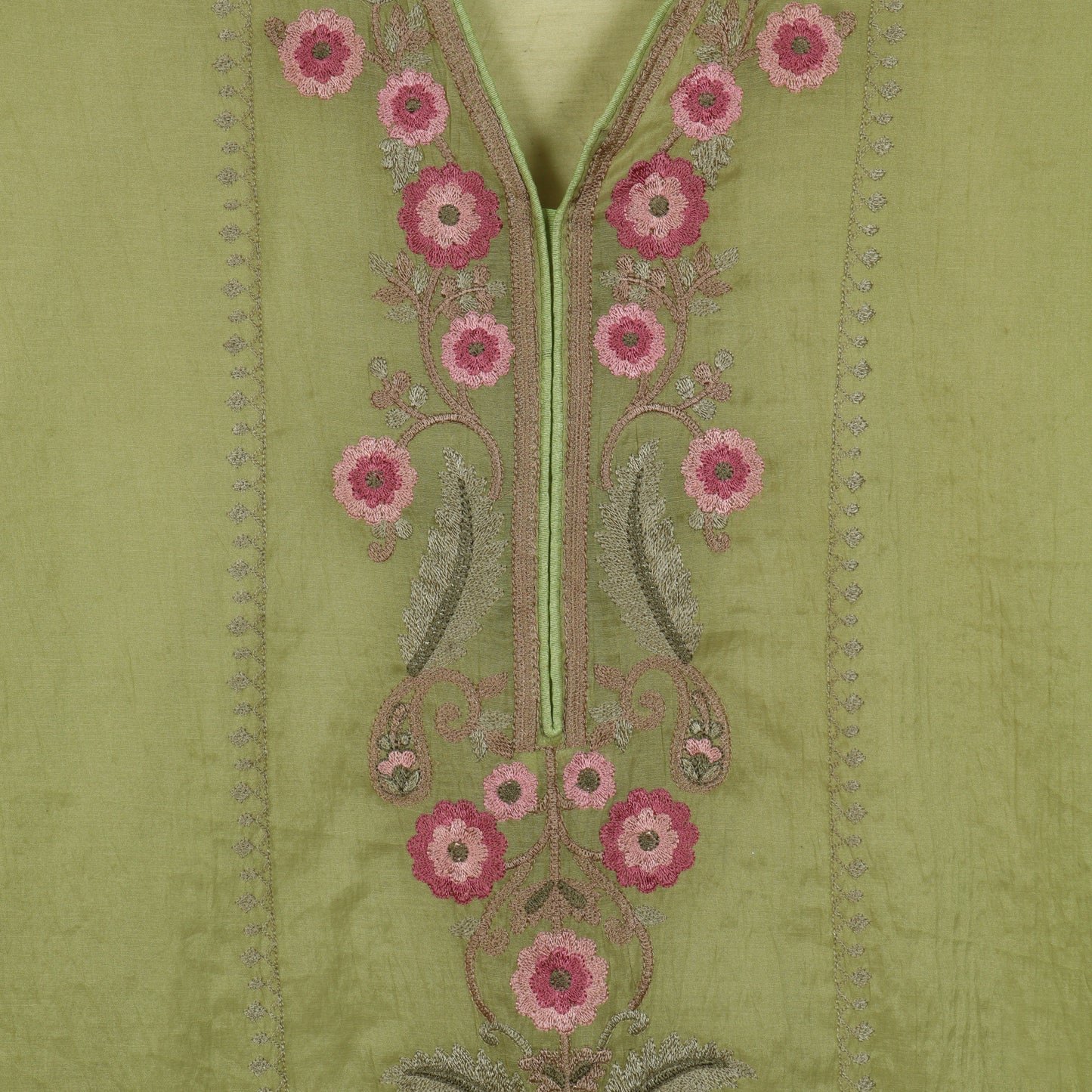 Semi Stitched Chanderi Suit