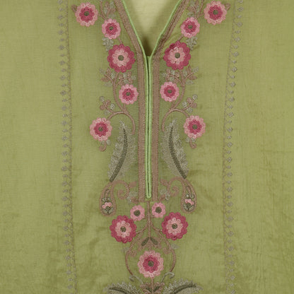 Semi Stitched Chanderi Suit