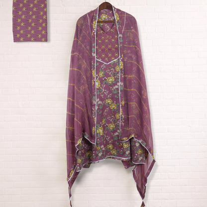 Semi Stitched Cotton Suit