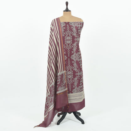 Unstitched Chanderi Suit Set