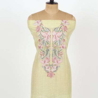 Unstitched Chanderi Suit Set