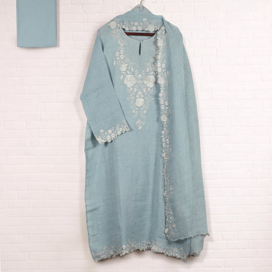 Semi Stitched Linen Suit