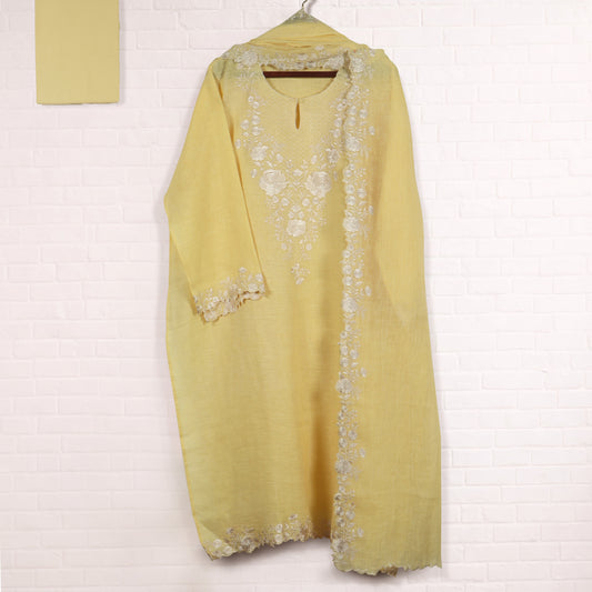 Semi Stitched Linen Suit