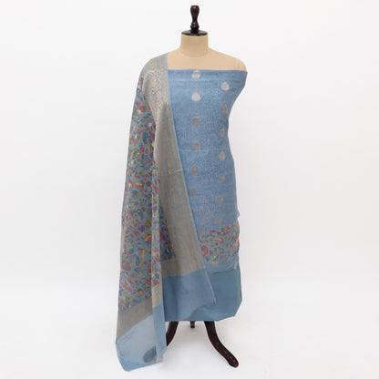 Unstitched Chanderi Suit Set