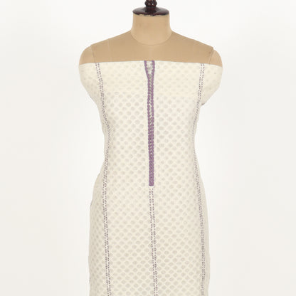 Unstitched Chanderi Suit Set