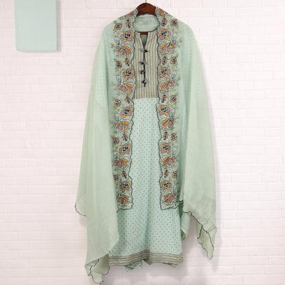 Semi Stitched Chanderi Suit