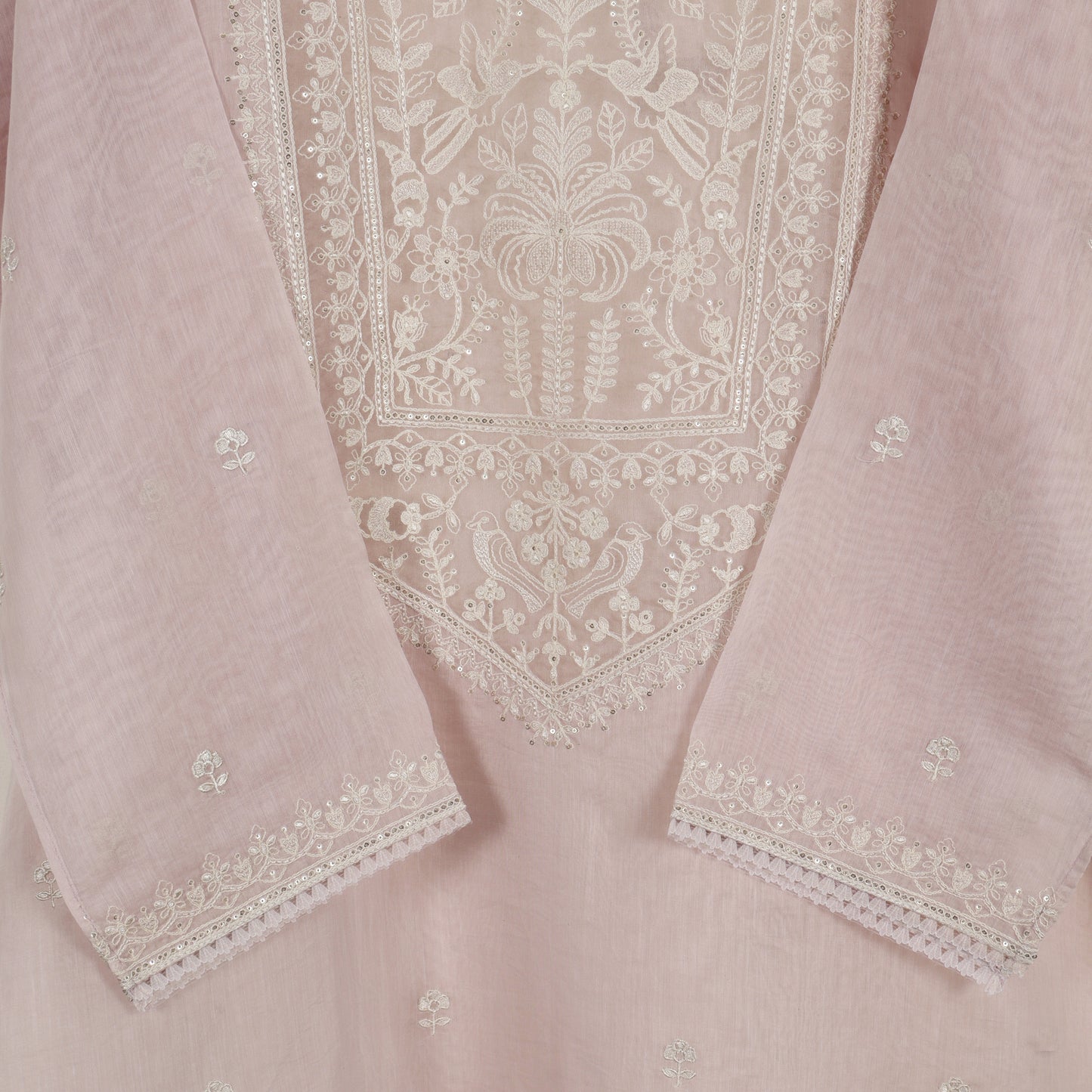 Semi Stitched Chanderi Suit