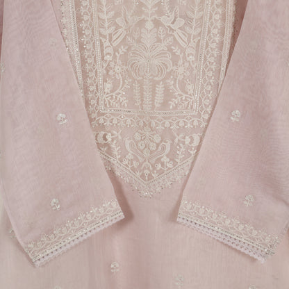 Semi Stitched Chanderi Suit