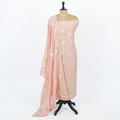 Unstitched Chanderi Suit Set