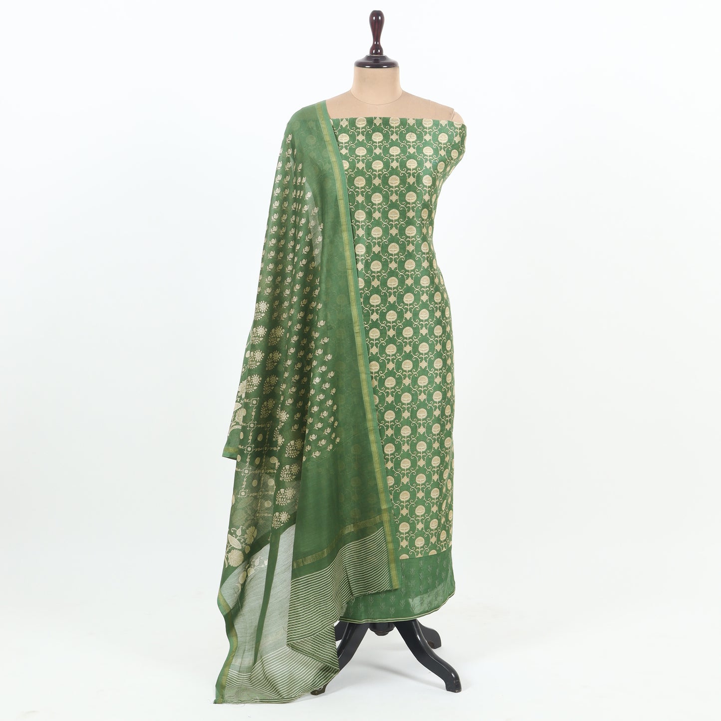 Unstitched Tussar Suit Set