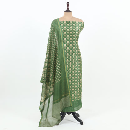 Unstitched Tussar Suit Set