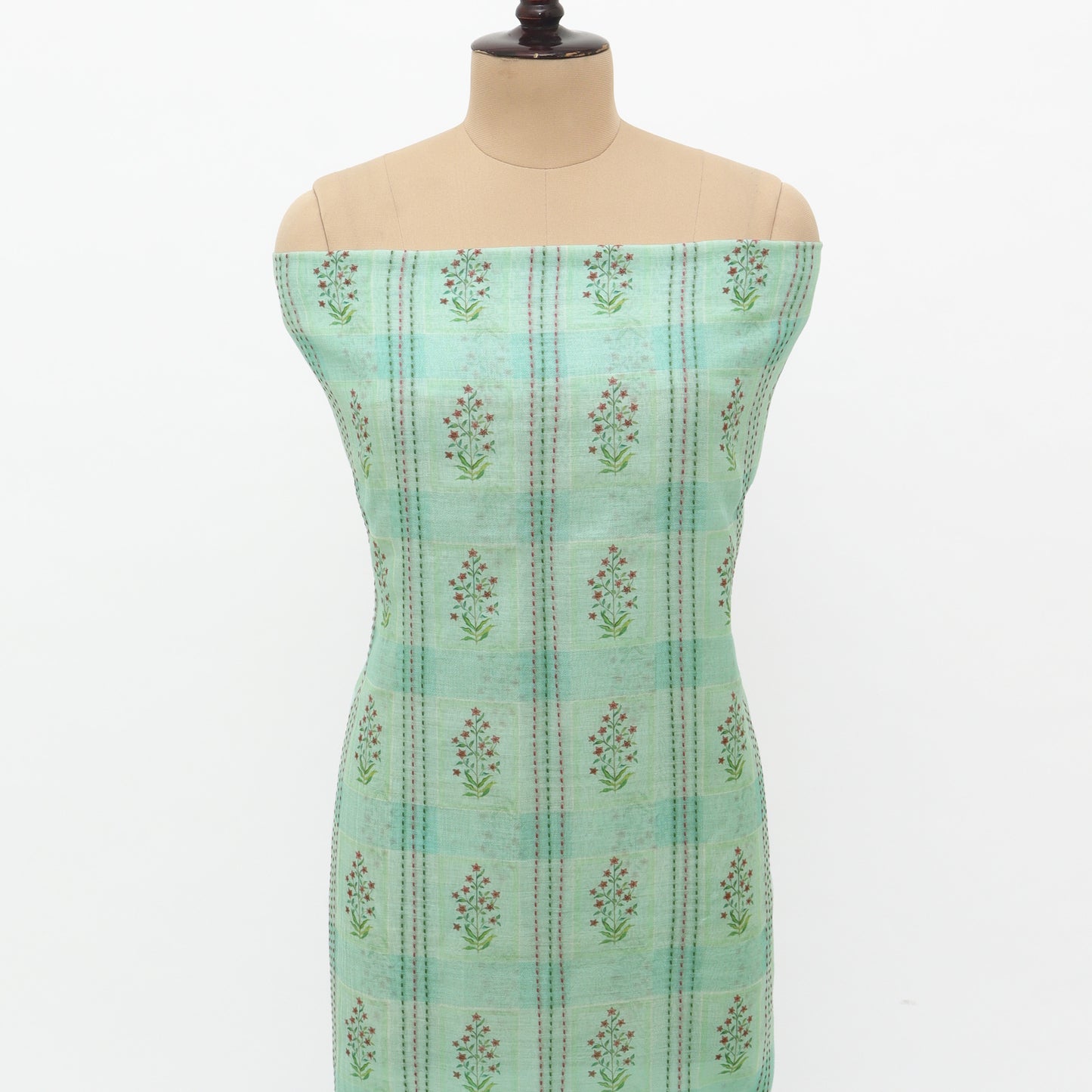 Unstitched Chanderi Suit Set