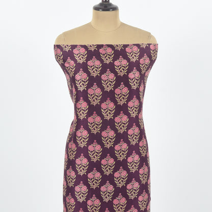 Unstitched Chanderi Suit Set