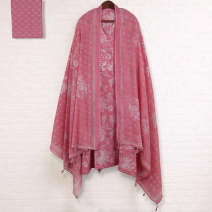 Semi Stitched Cotton Suit