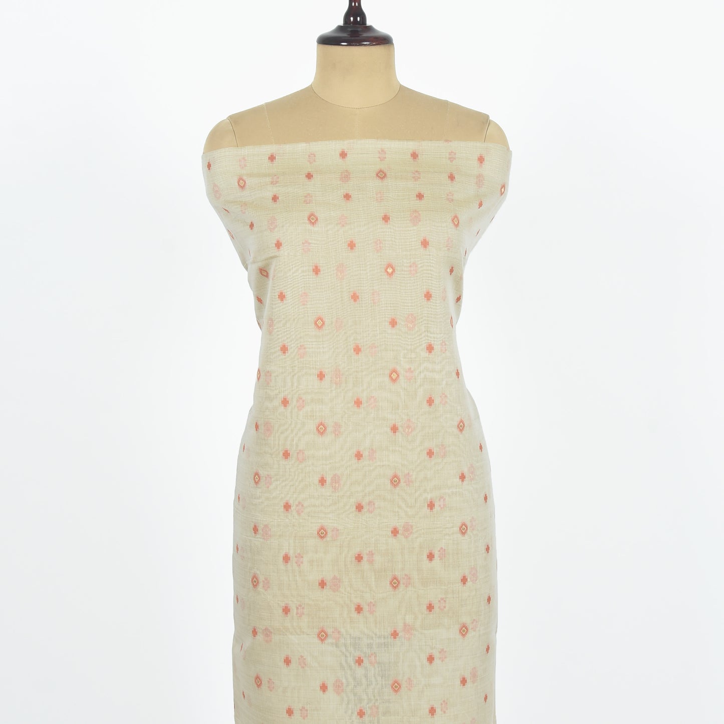 Unstitched Chanderi Suit Set