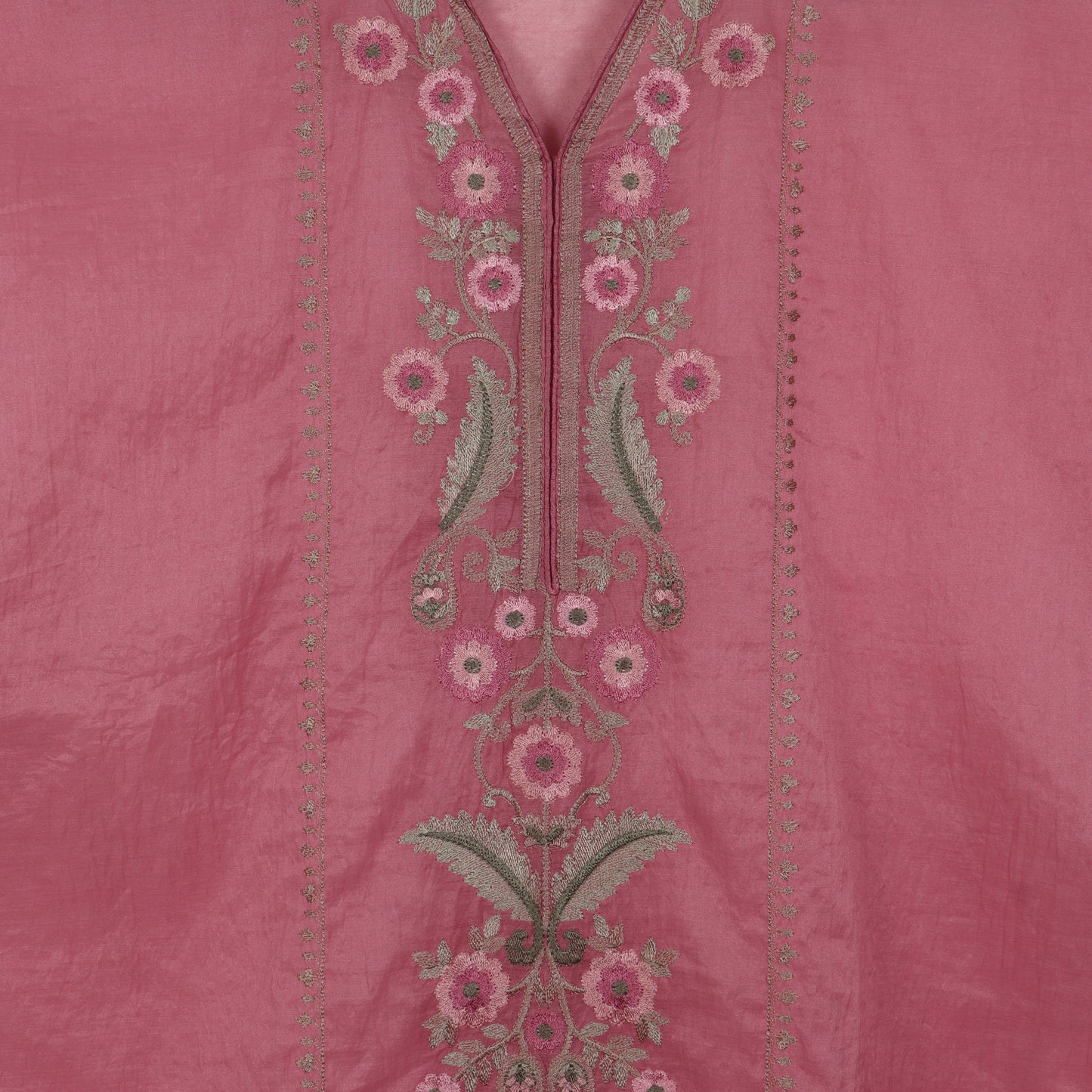 Semi Stitched Chanderi Suit