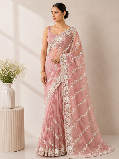 Pastel Pink Saree