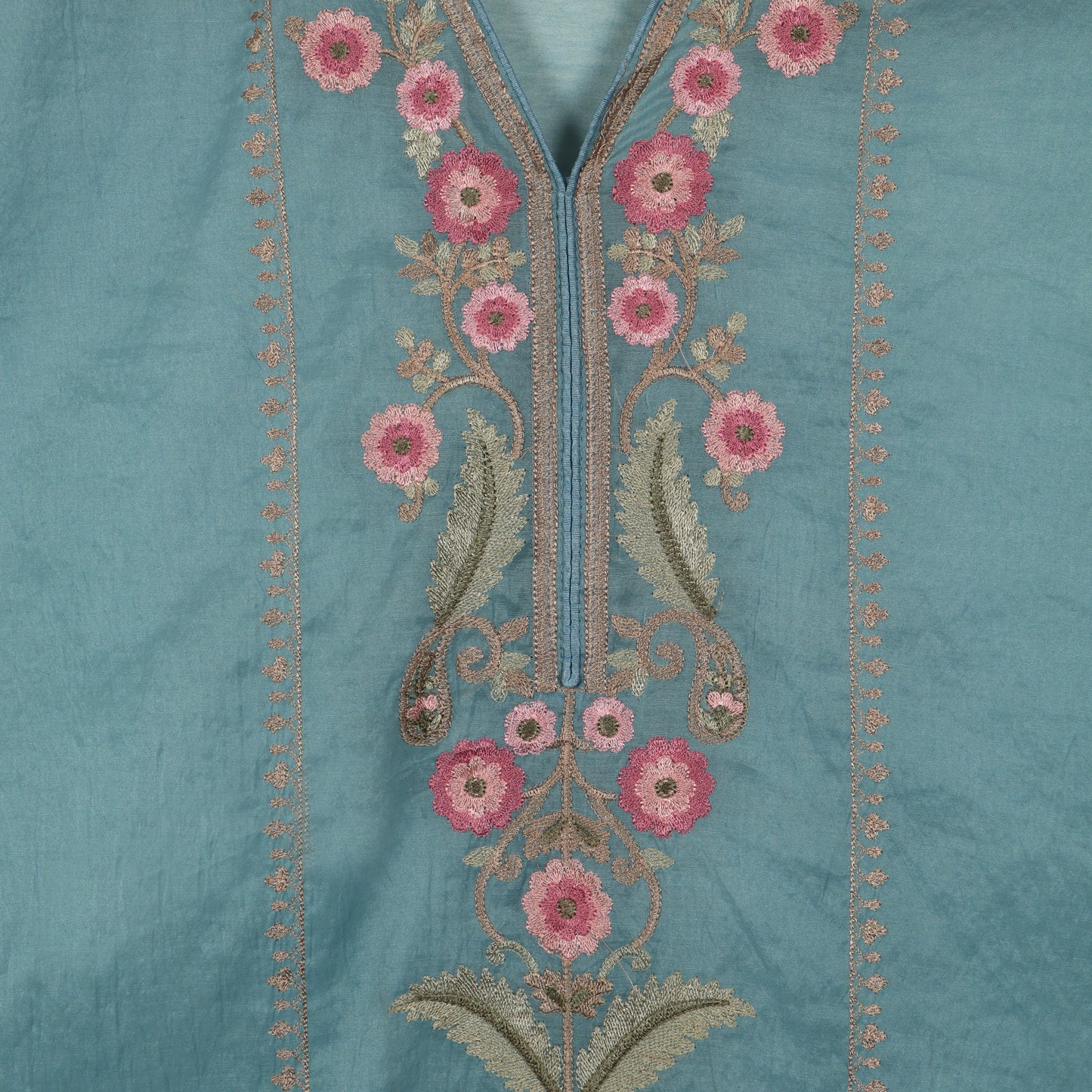 Semi Stitched Chanderi Suit