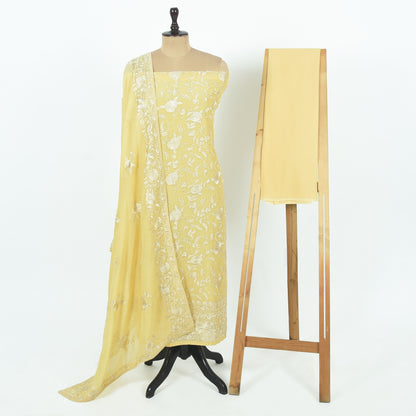 Unstitched Chanderi Suit Set