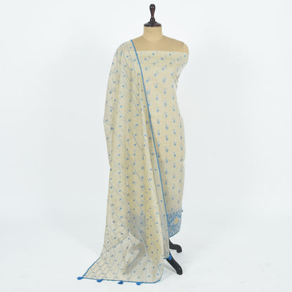 Unstitched Chanderi Suit Set