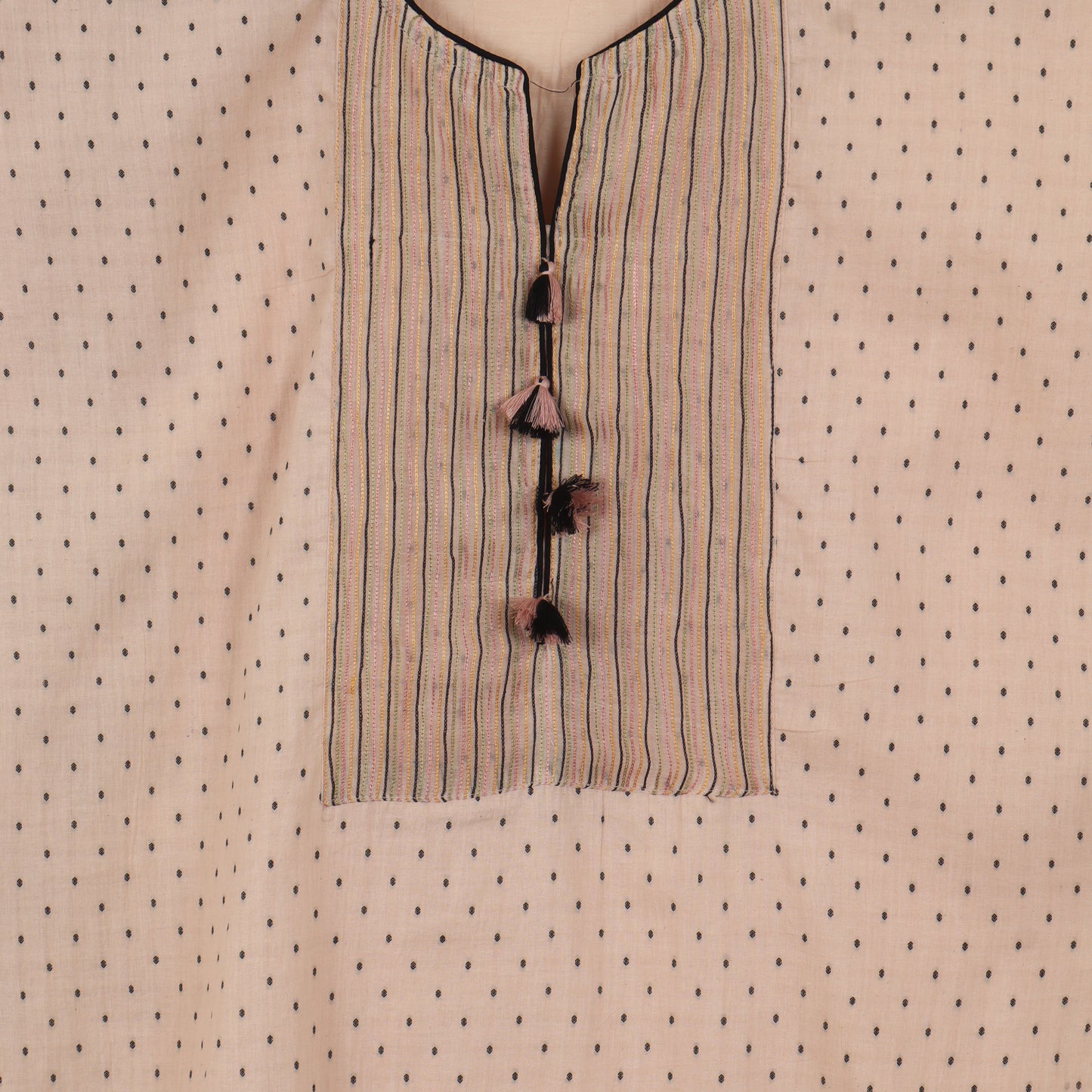 Semi Stitched Chanderi Suit