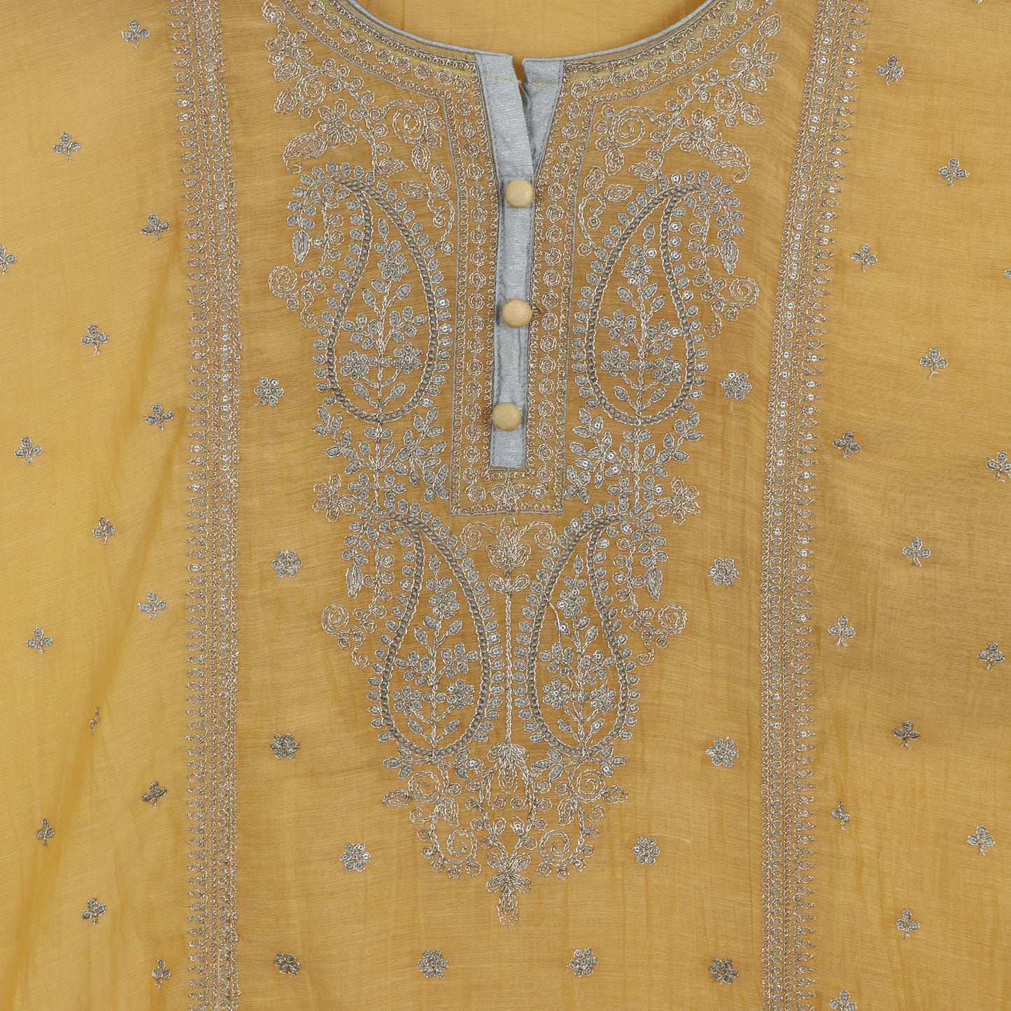 Semi Stitched Chanderi Suit