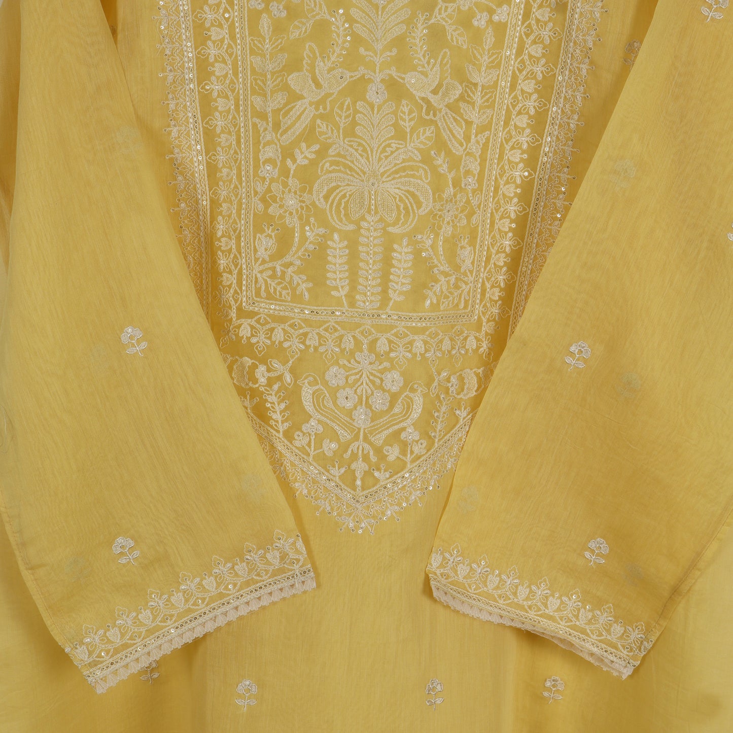 Semi Stitched Chanderi Suit
