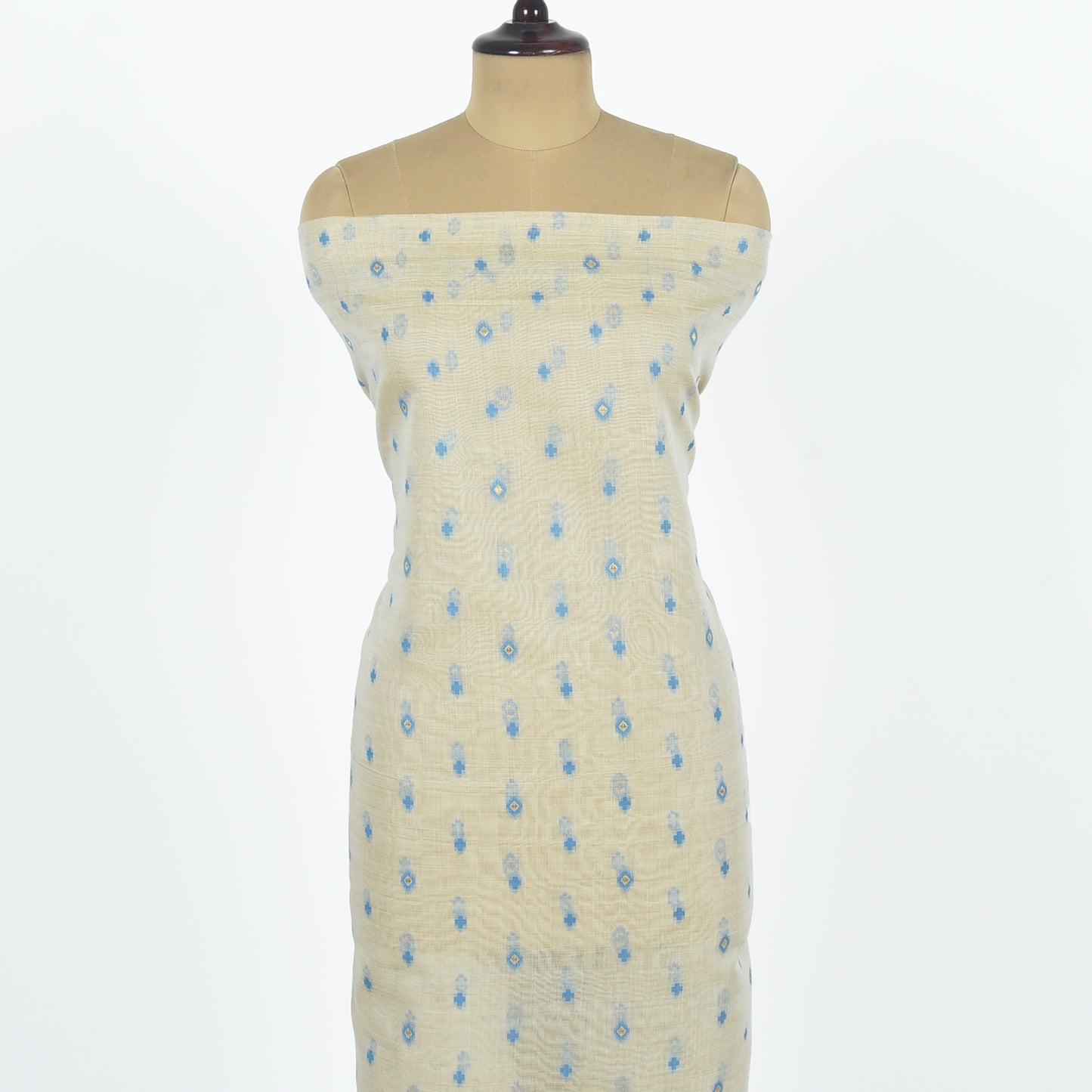 Unstitched Chanderi Suit Set