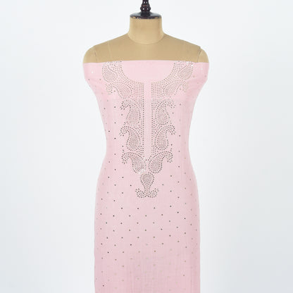 Unstitched Chanderi Suit Set