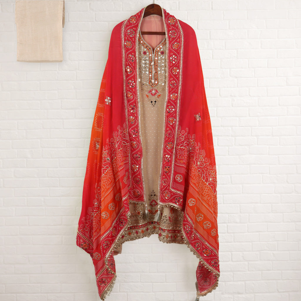 Semi Stitched Tissue Suit