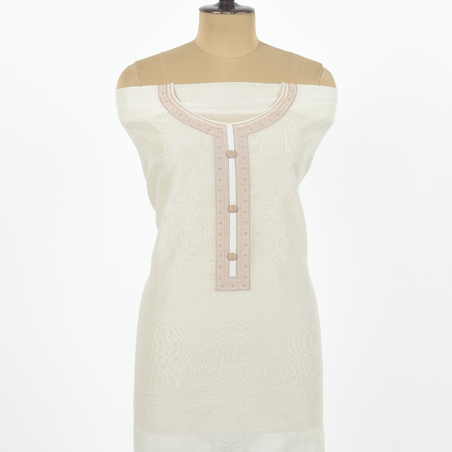 Unstitched Chanderi Suit Set