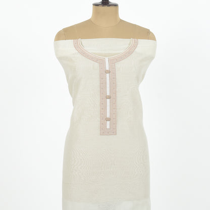 Unstitched Chanderi Suit Set