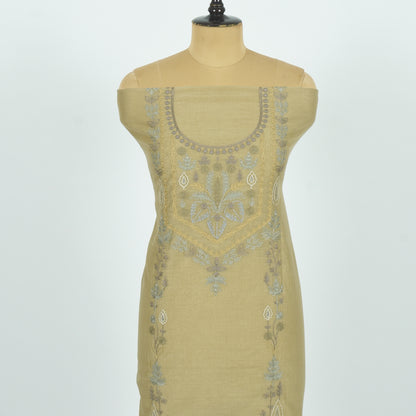 Unstitched Chanderi Suit Set