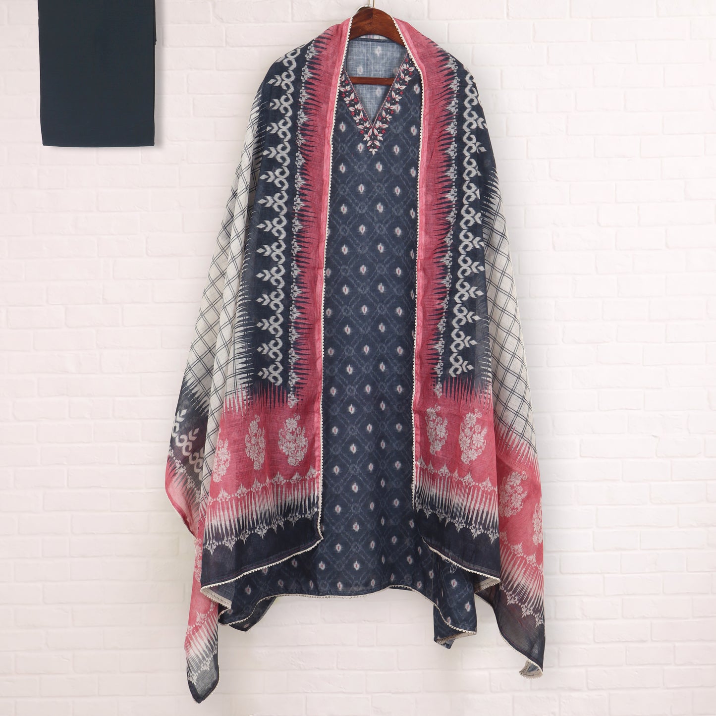 Semi Stitched Linen Suit