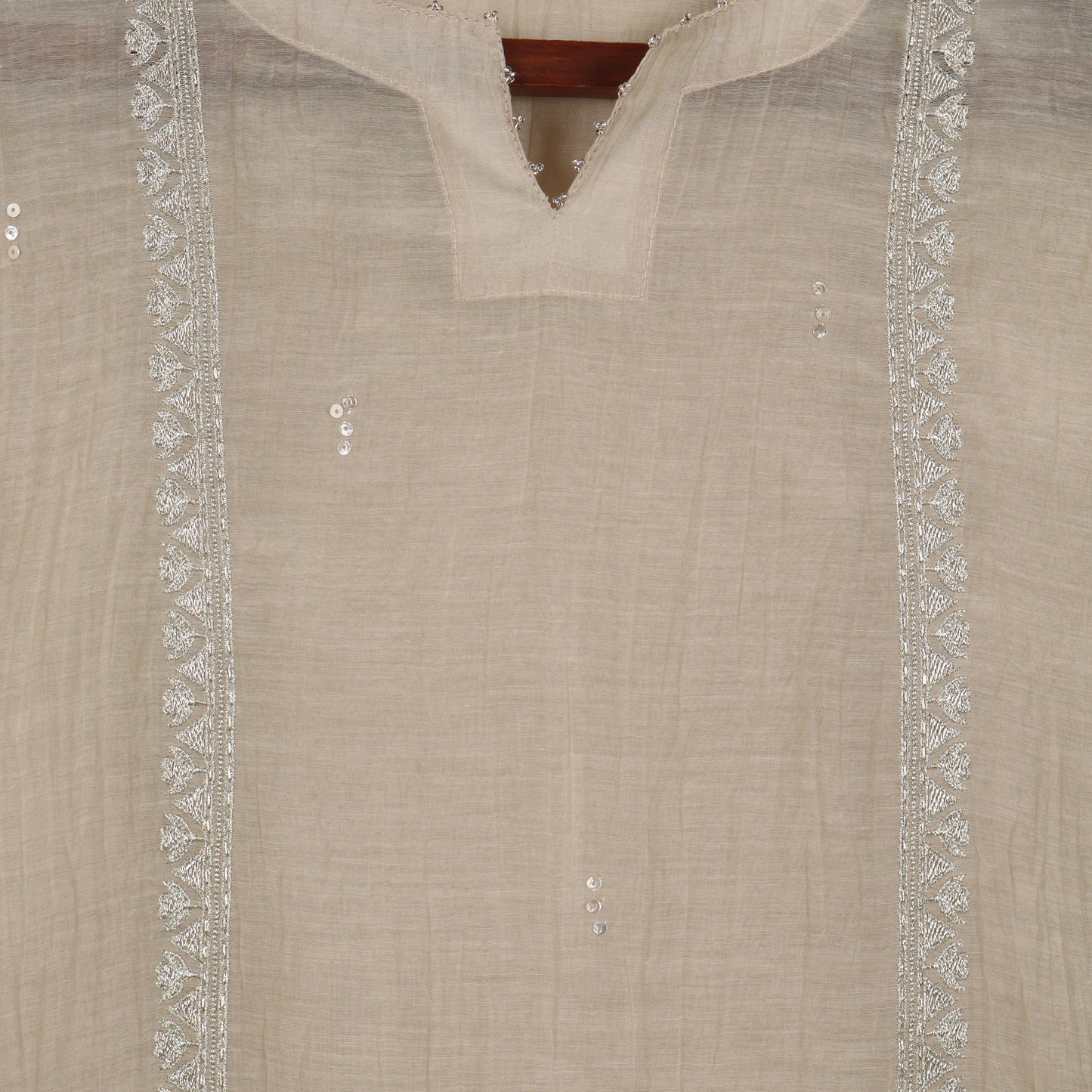 Semi Stitched Chanderi Suit