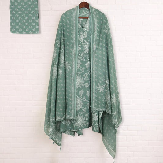 Semi Stitched Cotton Suit