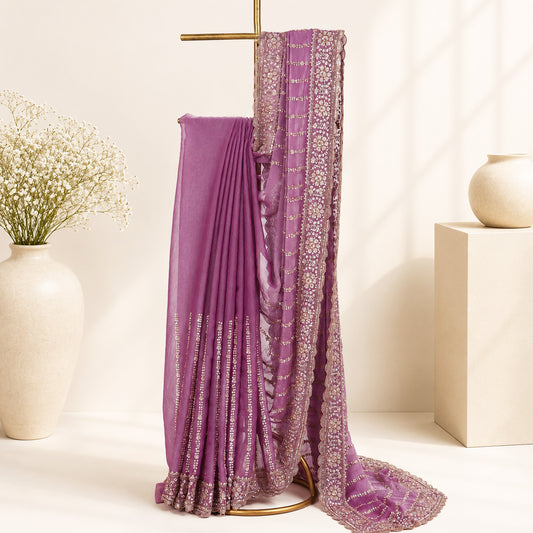 Graceful Lavender Saree