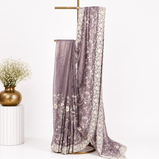 Dusty Lavender Saree
