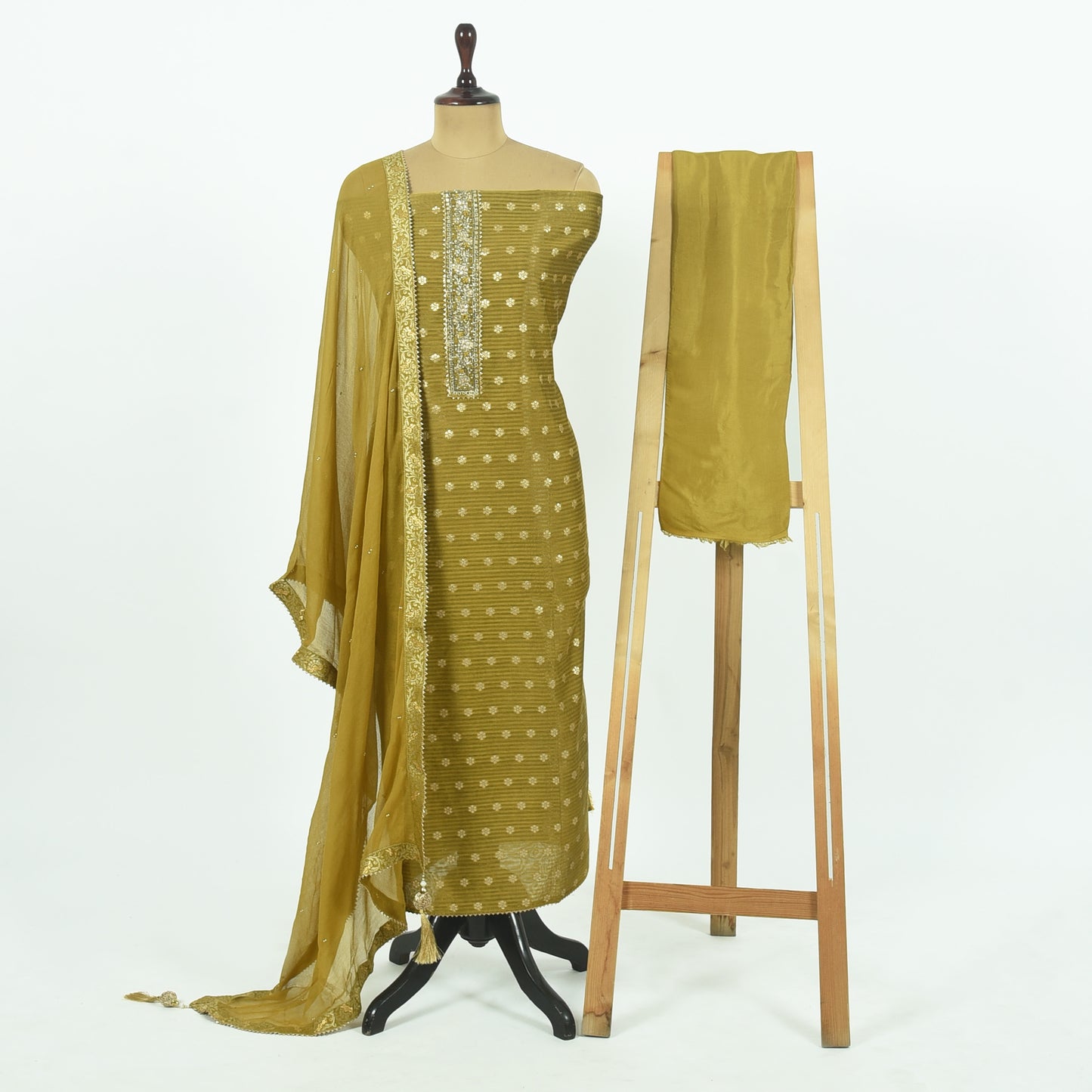 Unstitched Organza Suit Set