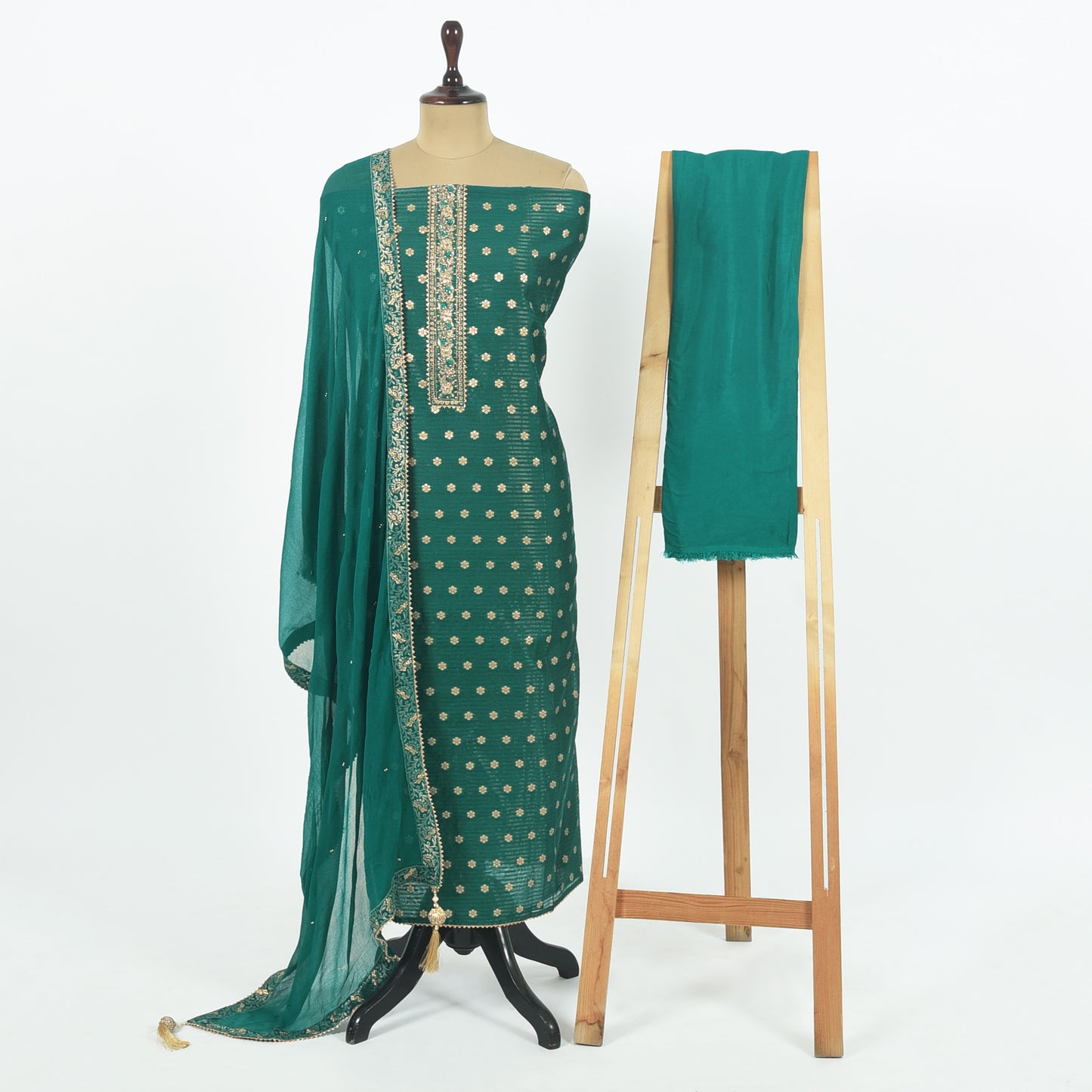 Unstitched Organza Suit Set