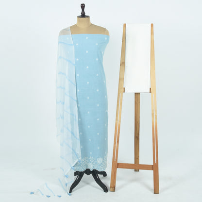 Unstitched Chanderi Suit Set