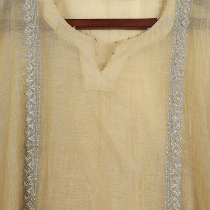 Semi Stitched Chanderi Suit
