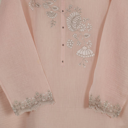 Semi Stitched Chanderi Suit