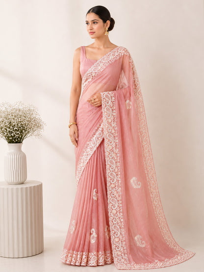 Mauve Pink Saree