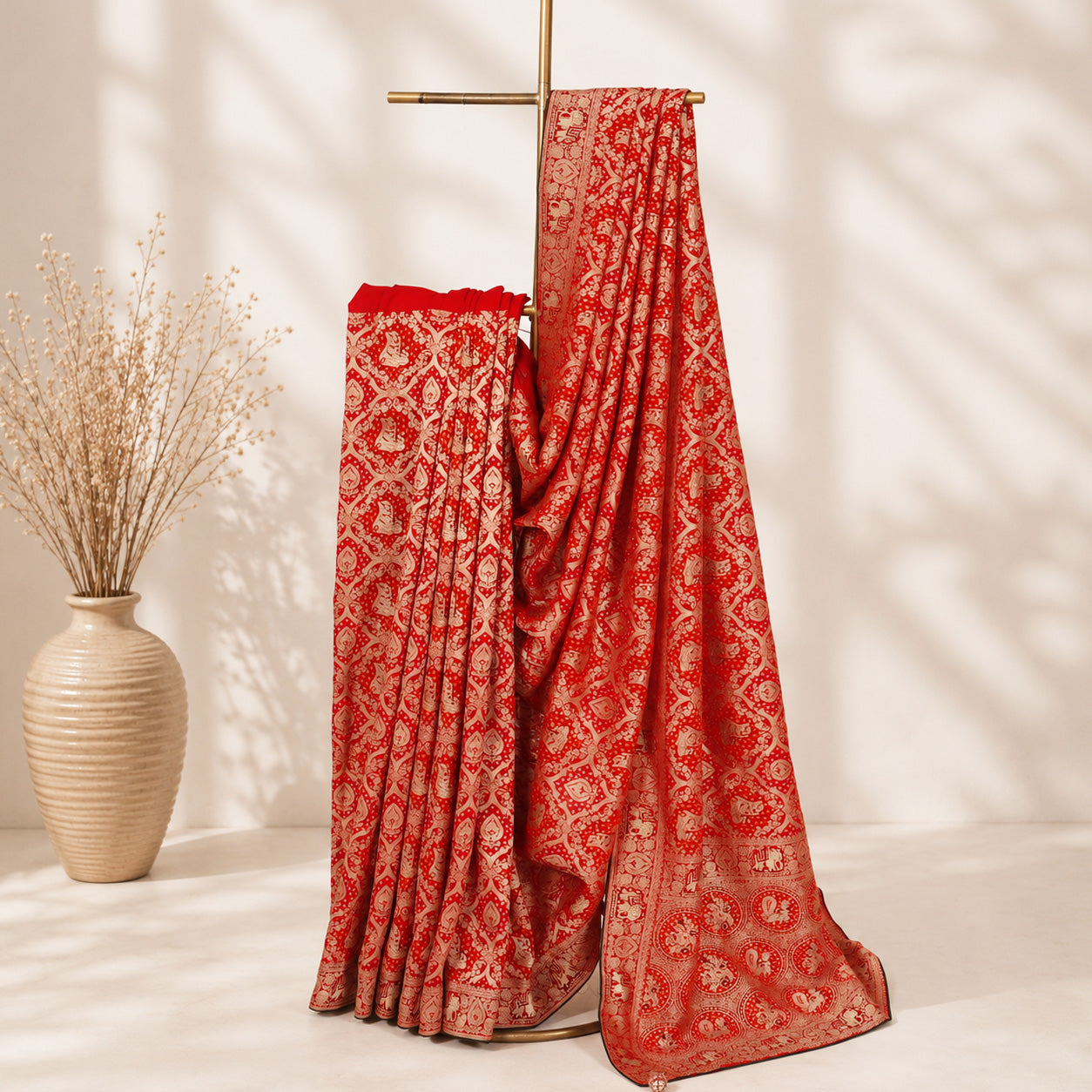 Pure Banarasi Unfinished Saree