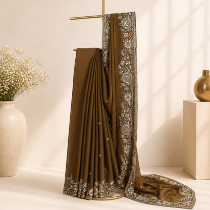 Elegant Brown Saree