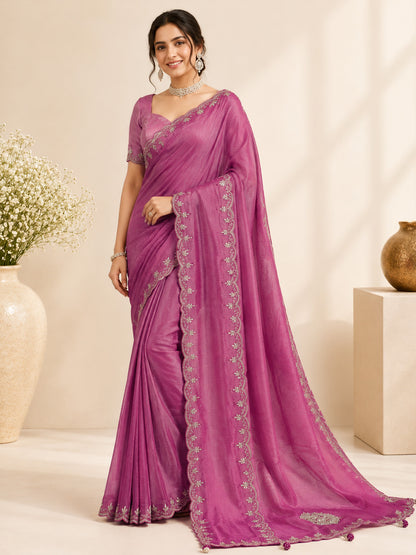 Vibrant Magenta Saree