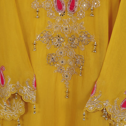 Semi Stitched Organza Suit