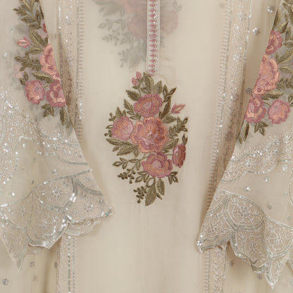 Semi Stitched Organza Suit